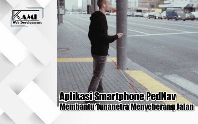 aplikasi smartphone pedNav membantu tunanetra menyeberang jalan